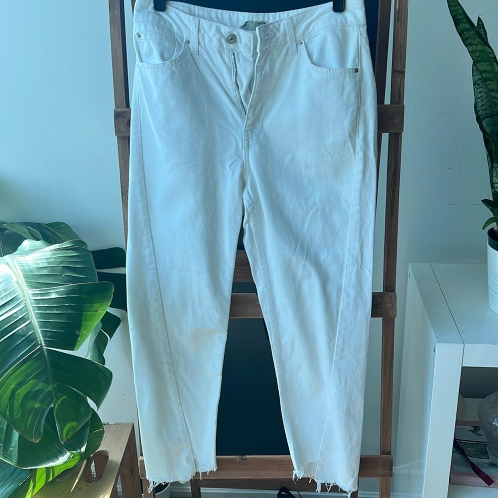 Topshop White Mom Jeans